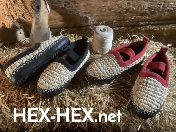 Strohschuhe | Schlauchsohle mit aufgeklebter Laufsohle